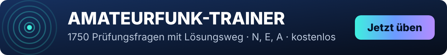 Amateurfunk-Trainer – 1750 Prüfungsfragen mit Lösungsweg, kostenlos